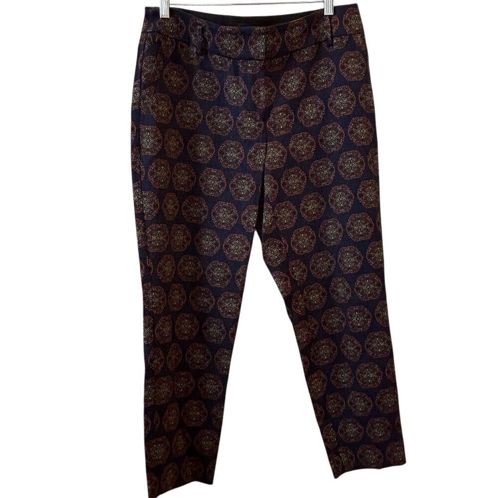 LOFT Julie Women's Geometric‎ Dress Pants Size 8 Multicolor Casual